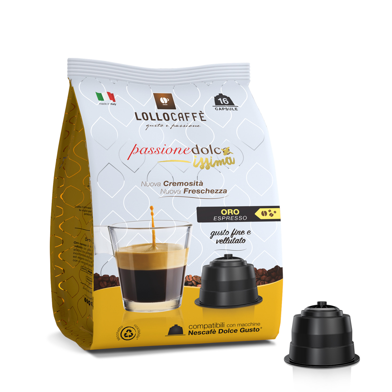 Dolce Gusto kapsle Lollo Caffé Oro Espresso 16ks