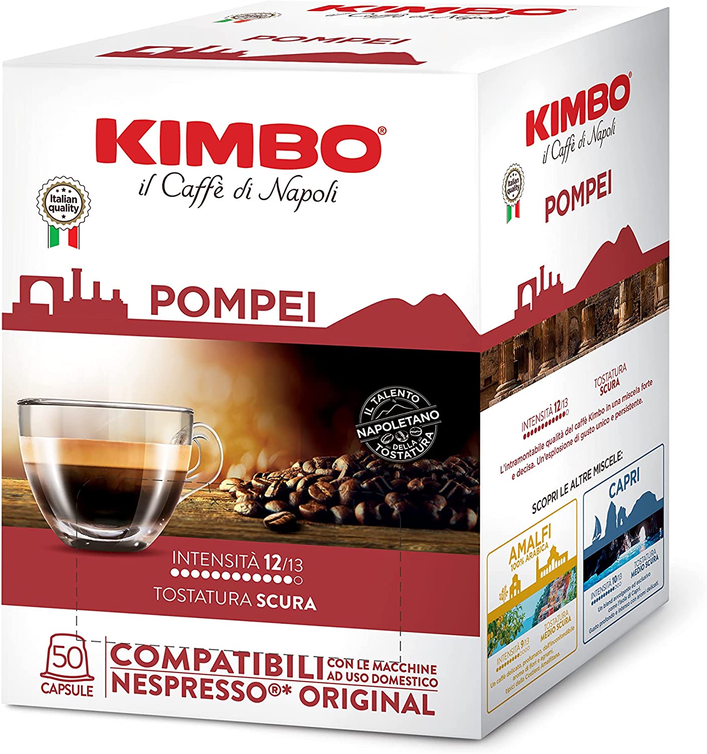 Nespresso kapsle Kimbo Pompei 50ks