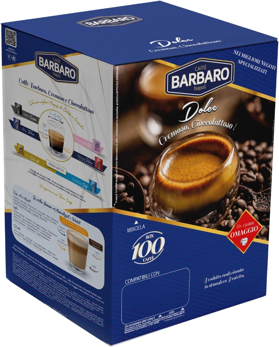 Nespresso kapsle Caffe Barbaro Blu 100ks